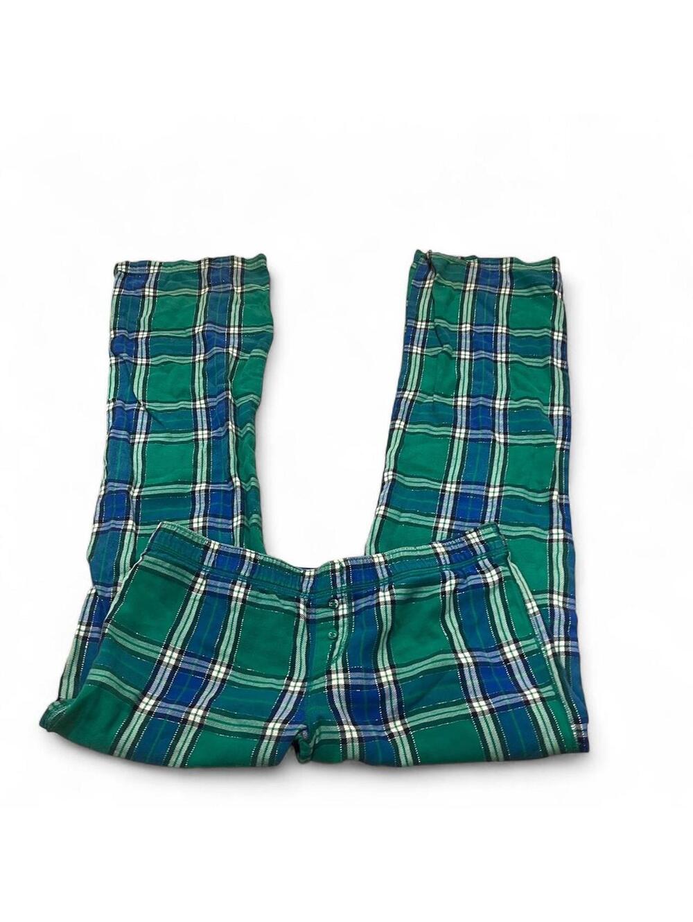 Y2K Aero green plaid flare PJ